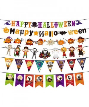 Halloween Decorations Hard Paper Banner Felt for Indoor Outdoor -Colorful Witch Bunting Banner Garland Flags for Halloween Pa...