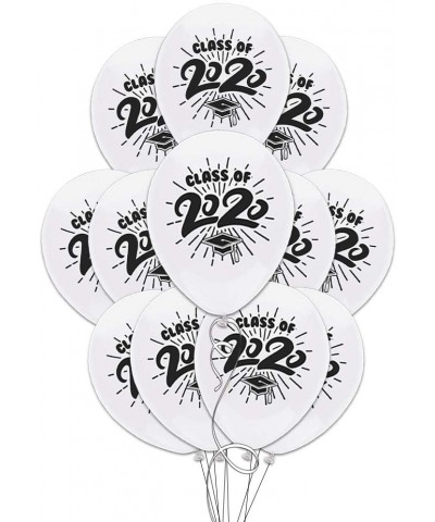 School Colors Graduation 11" Latex Balloons - Pack of 12 (2020- White) - White - CD1950OA27K $12.23 Balloons