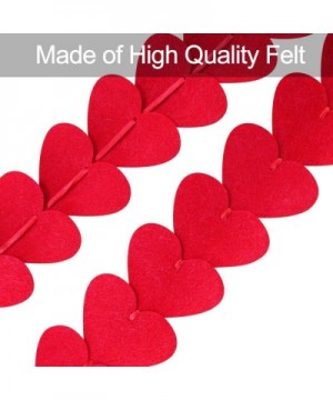 144 Red Hearts Felt Garland - NO DIY - Valentines Day Red Heart Hanging String Garland - Valentines Day Decor - Valentine Dec...
