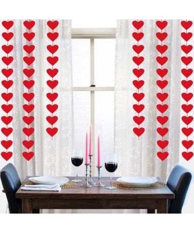 144 Red Hearts Felt Garland - NO DIY - Valentines Day Red Heart Hanging String Garland - Valentines Day Decor - Valentine Dec...