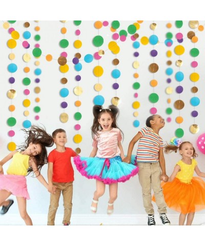 52Ft Colorful Circle Dots Paper Party Garland Streamers Bunting Banner Party Decorations for Home Decor Baby Shower Birthday ...