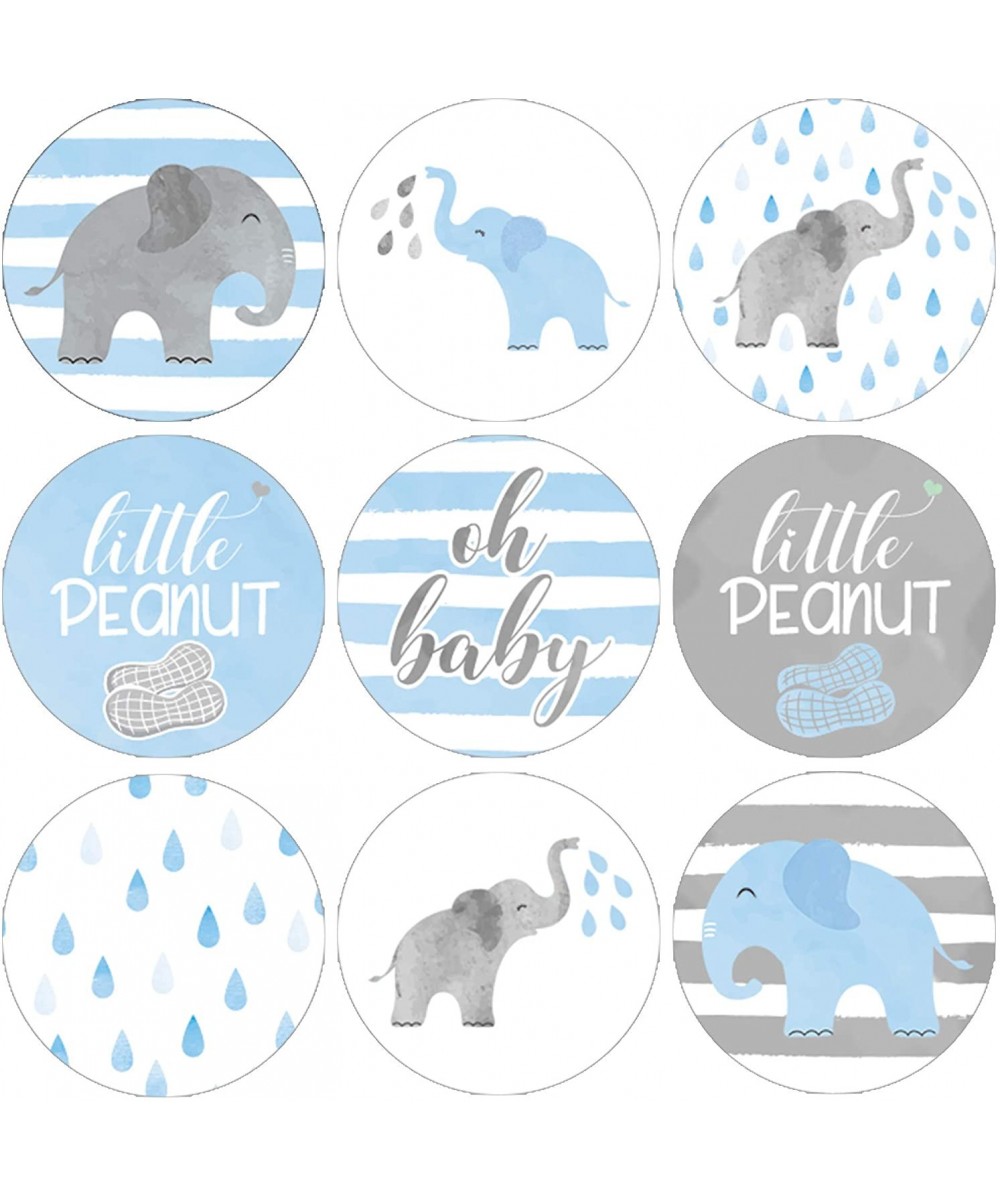Blue Elephant Baby Shower Favor Stickers - 180 Labels - CK18LRWGM6W $5.62 Favors