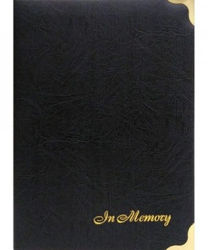 in Memory Funeral Guest Book- Visitor Registration- Condolence & Memorial Book- 7.25x10 Inches- Brass Ring Binder (45) Remova...