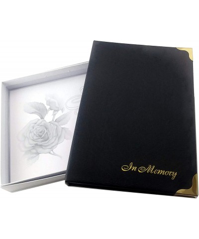 in Memory Funeral Guest Book- Visitor Registration- Condolence & Memorial Book- 7.25x10 Inches- Brass Ring Binder (45) Remova...