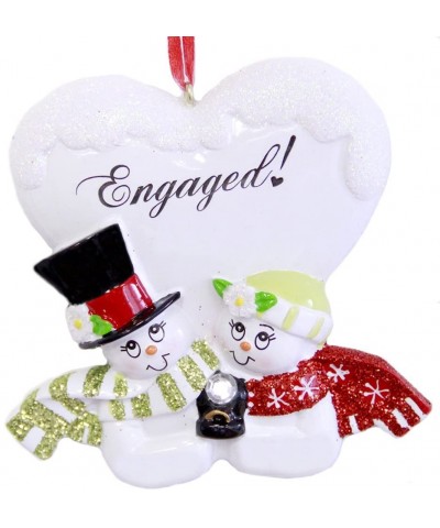 Personalized Snowman Engaged Couple Christmas Ornament 2020 Free Personalization - C2128DD8YTV $14.07 Ornaments