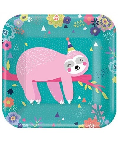 Sloth Party Supplies Pack Serves 16 9" Plates and Luncheon Napkins with Birthday Candles (Bundle for 16) - CE196UCY9SK $14.88...