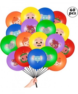 60Pcs Cocomelon Balloons Party Supplies- 12" Cartoon Latex Balloons Cute Super Baby JOJO Bath Song Theme Parties Favors for B...