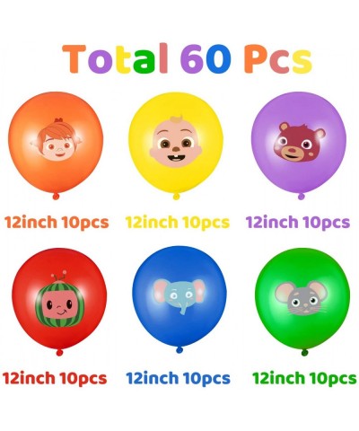 60Pcs Cocomelon Balloons Party Supplies- 12" Cartoon Latex Balloons Cute Super Baby JOJO Bath Song Theme Parties Favors for B...