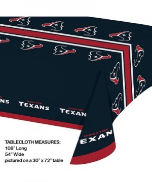 Houston Texans Plastic Tablecloths- 3 ct - CF18NRCIMA4 $26.04 Tablecovers