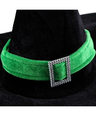 Witch Hat Halloween Green Velour Party Cosplay Fancy Dress Costumes Accessory - CS18DU0LI3A $5.95 Party Hats