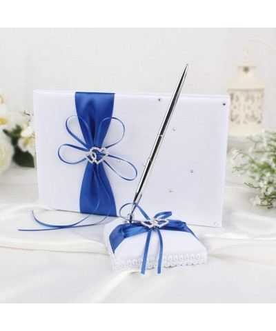 2pcs Weddings Decoration Wedding Guest Book+Pen Sets Double Heart Rhinestone Decor Signature Book Wedding DIY Decoration Even...