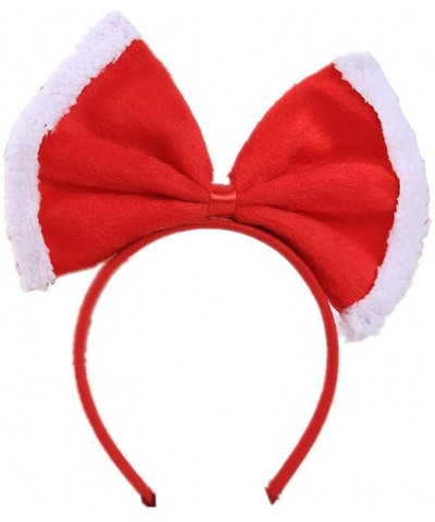 Hair Hoop Xmas Hair Accessory Headwear Colorful Bow Headband Christmas Holiday Party Supplies Gifts (Red C) - Red C - C918LHO...