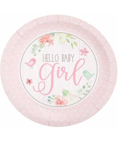 Hello Baby Girl Shower Party Paper Plates 7 inches for Cake Dessert (80 Pack) - C818U69AXO2 $8.66 Tableware