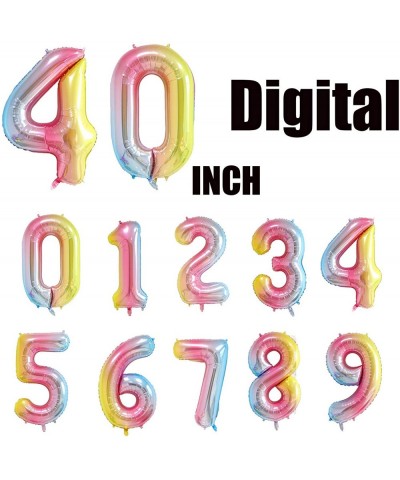 40 Inch Number Balloons Rainbow Helium Foil Mylar Digital Balloons for Party Decorations Supplies - Rainbow - CP18RO06DEG $5....