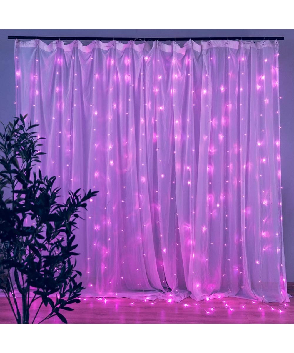 Star 304 LED 9.8ftx9.8ft 30V 8 Modes with Memory Window Curtain String Lights Wedding Party Home Garden Bedroom Outdoor Indoo...