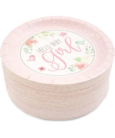 Hello Baby Girl Shower Party Paper Plates 7 inches for Cake Dessert (80 Pack) - C818U69AXO2 $8.66 Tableware