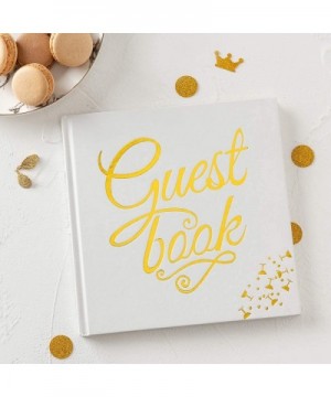 Polaroid Wedding Guest Book 8.5" Square Event Guest Registry Books- White Cover- Gold Foil Stamping- Blank White Pages - Gold...