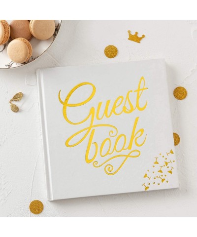 Polaroid Wedding Guest Book 8.5" Square Event Guest Registry Books- White Cover- Gold Foil Stamping- Blank White Pages - Gold...