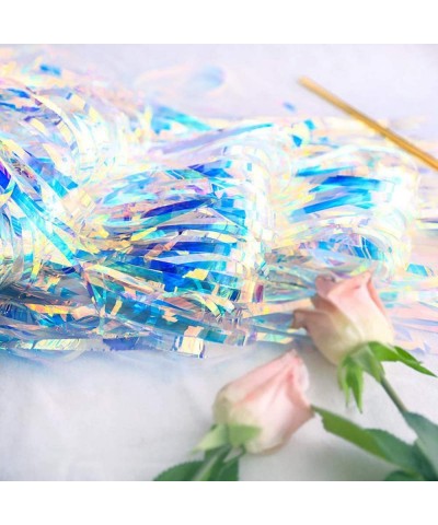 2 Pack 3.3ft x 9.8ft Gorgeous Iridescent Sparkle Metallic Fringe Tinsel Foil Curtains for Wedding Birthday Party New Year Mer...