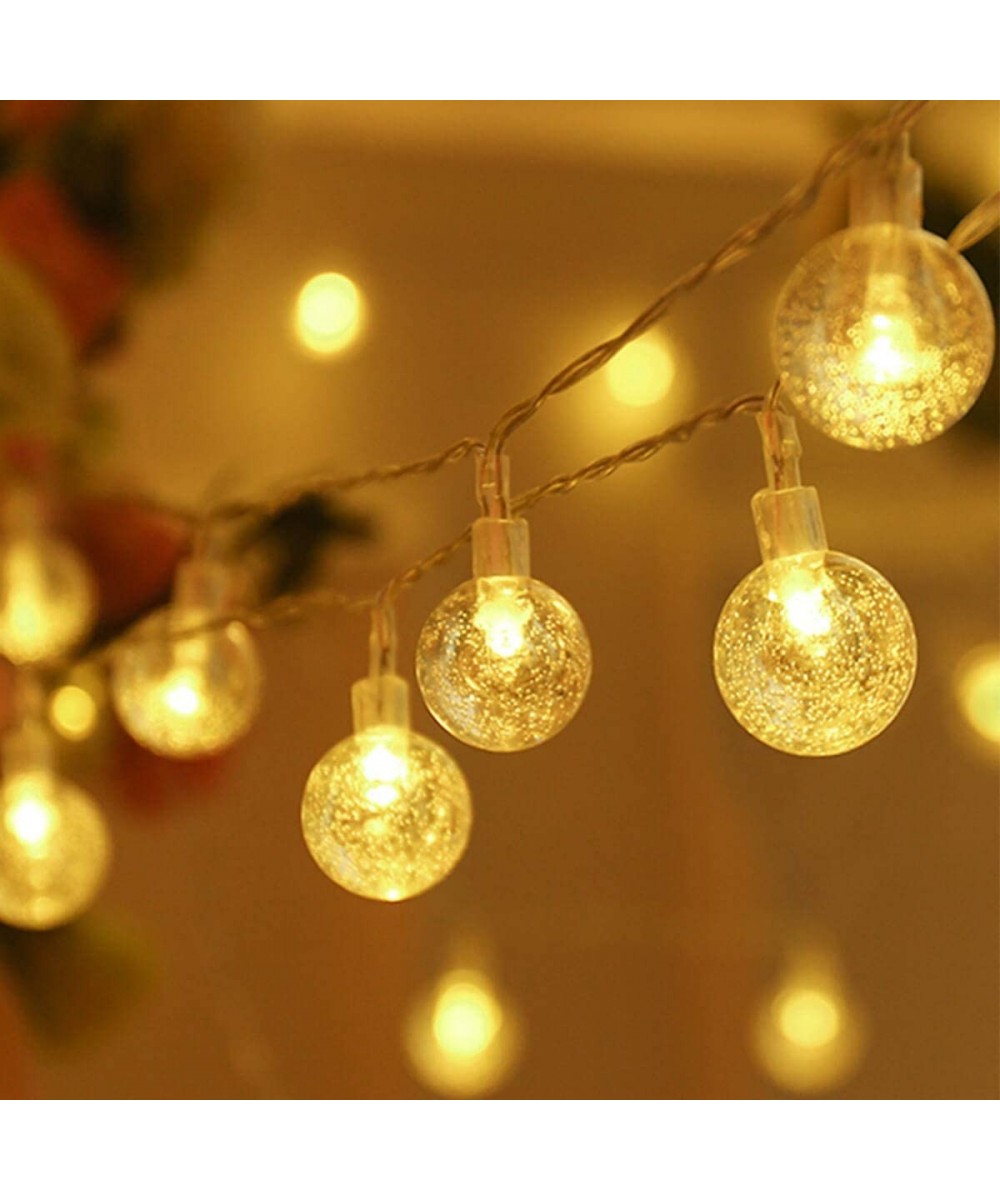 Plug in String Lights- 16ft 50 LED Globe String Lights Indoor Outdoor Decorative Fairy Lights Warm White for Birthday Party W...