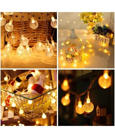 Plug in String Lights- 16ft 50 LED Globe String Lights Indoor Outdoor Decorative Fairy Lights Warm White for Birthday Party W...