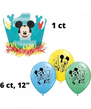 Mickey's Fun to be One Children's 1st Birthday Party Supplies Pack for 16 - Mickey Mouse Themed Decorations and Tableware - C...