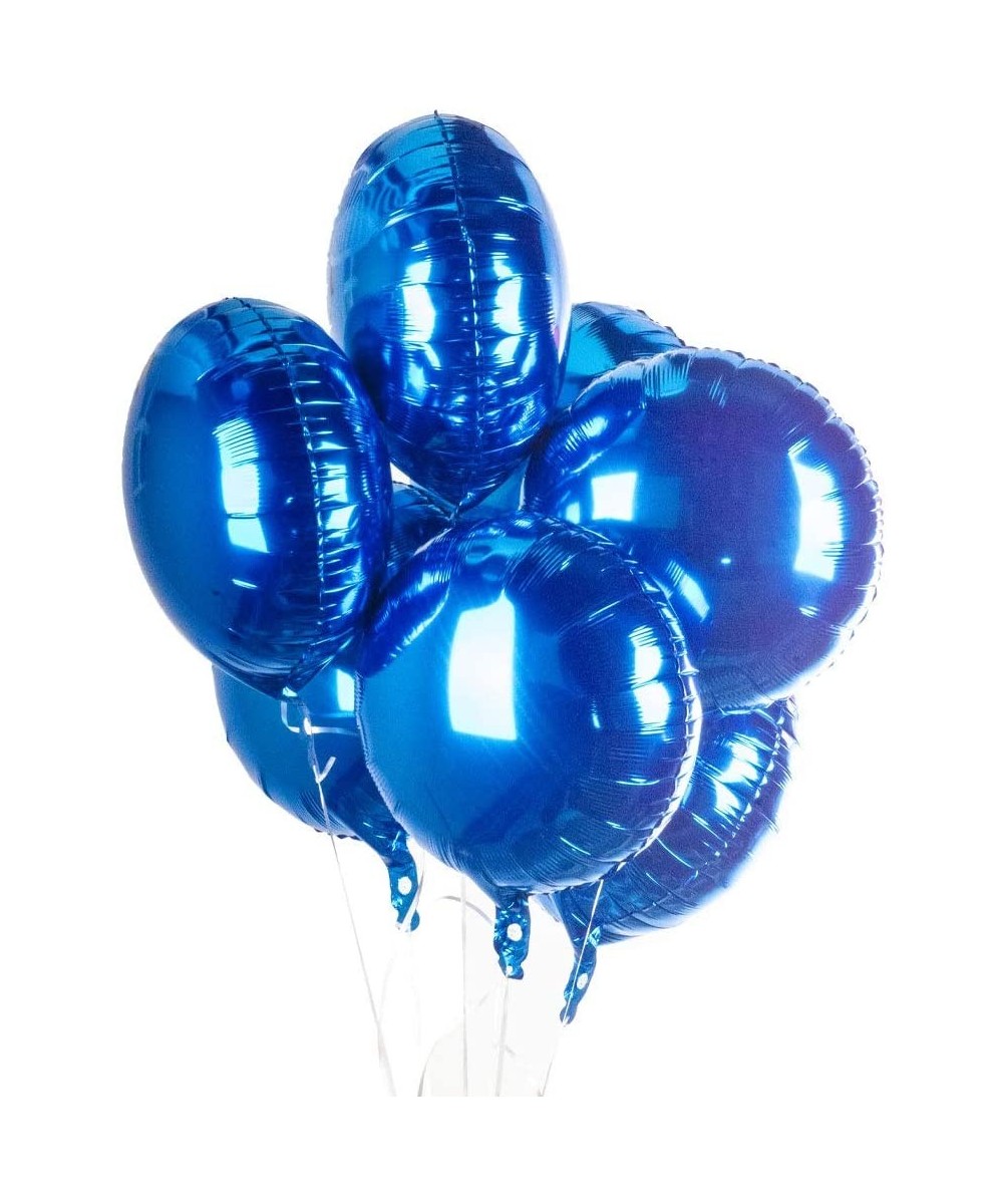 18 Inch Blue Round Shape Foil Mylar Helium Party Balloons-Pack of 25 - 18in-round-blue - C3194RAXC43 $5.24 Balloons