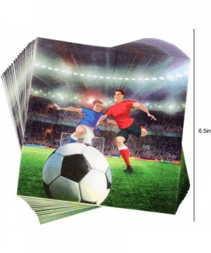 177 Piece Soccer Party Supplies Set Including Plates- Cups- Napkins- Spoons- Forks- Knives- Tablecloth and Banner- Serves 25 ...