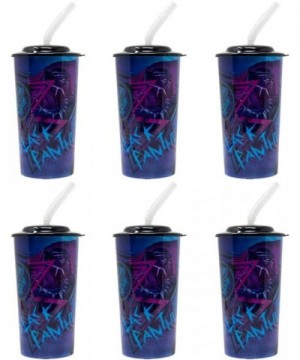 6-Pack Marvel's Black Panther 16oz Reusable Sports Tumbler Cups with Lids & Straws - CF18RHQWRL7 $14.43 Party Tableware