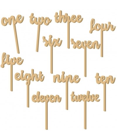 12pcs One-Twelve Wooden Table Numbers on Sticks for Wedding Party Decoration - C112LGQGMCX $8.36 Place Cards & Place Card Hol...
