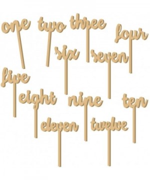 12pcs One-Twelve Wooden Table Numbers on Sticks for Wedding Party Decoration - C112LGQGMCX $8.36 Place Cards & Place Card Hol...