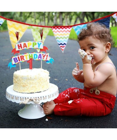 2.76 Inch Red Glitter Happy Birthday Cake Candles Number Candles Birthday Candle Cake Topper Decoration for Party Kids Adults...