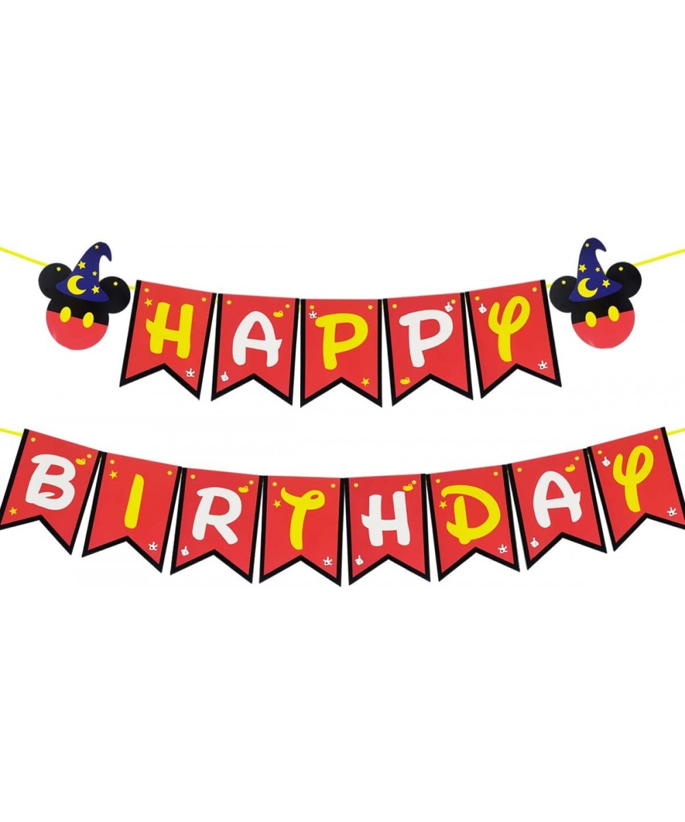 Mickey Happy birthday banner- Mickey theme party decoration supplies- children's birthday party decoration. - C5190NGO0KH $7....