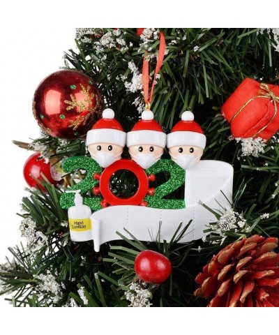 2020 Christmas Ornament Decorating Kit- Christmas Tree Decoration- Family of 3 Personalized Customized Snowman Red Green Trad...