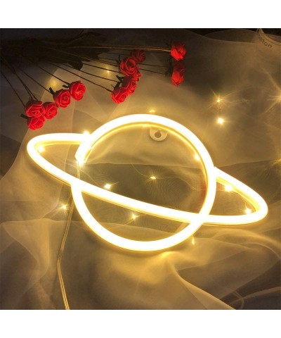 Planet Neon Signs LED Neon Lights Wall Art Decoration-Battery or USB Operated Hanging Neon Signs-Planet Night Lamp Light for ...