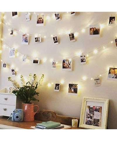 Photo Clip String Lights- 50 LED Photo Display String with Clips String Lights for Pictures Waterproof LED Battery PoweredFai...