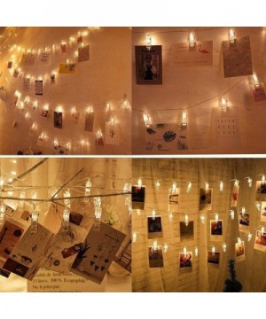 Photo Clip String Lights- 50 LED Photo Display String with Clips String Lights for Pictures Waterproof LED Battery PoweredFai...