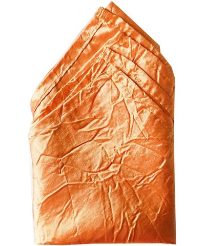 10 pcs 20-Inch Orange Crinkled Crushed Taffeta Dinner Napkins - for Wedding Party Events Restaurant Kitchen Home - Orange - C...