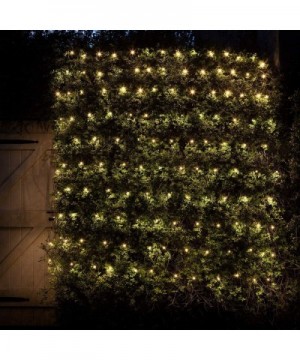 Solar Led Net Lights-100 LEDs Net Mesh Tree-Wrap Lights 4.9ft x 4.9ft-Dark Green Cable-8 Modes Outdoor String Decorative Ligh...