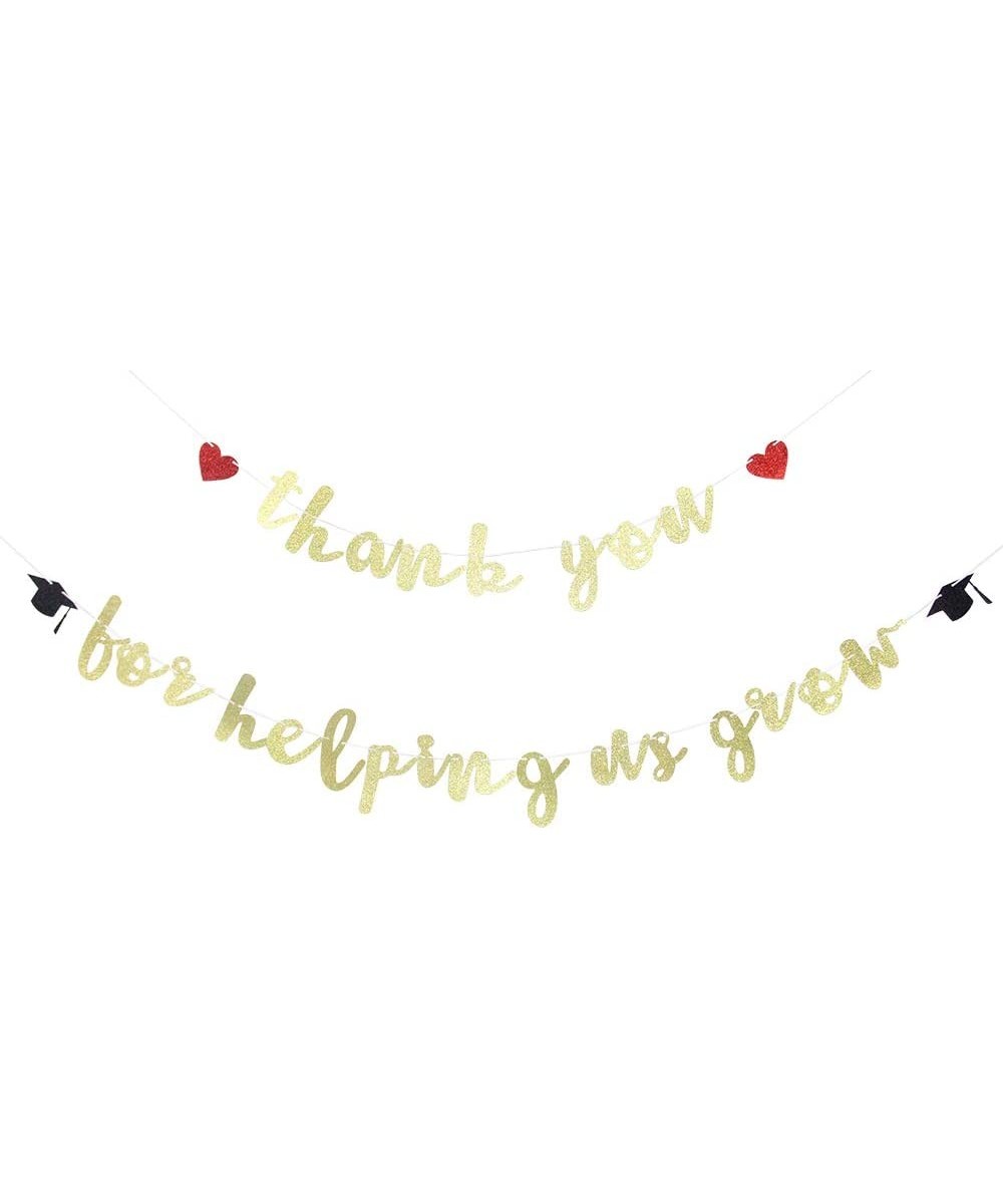 Thank You for Helping us Grow Banner - Graduation Party Decoration- Thankful Teacher/Family Banner- Congrats Graduation Party...