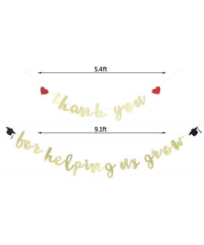 Thank You for Helping us Grow Banner - Graduation Party Decoration- Thankful Teacher/Family Banner- Congrats Graduation Party...