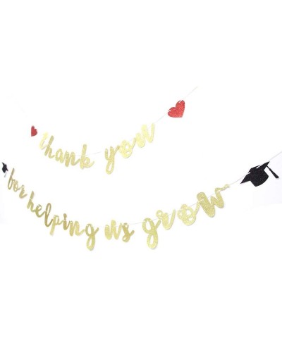 Thank You for Helping us Grow Banner - Graduation Party Decoration- Thankful Teacher/Family Banner- Congrats Graduation Party...