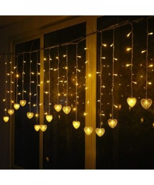 Lainin 4M 96 LEDS 18P Hearts Love Shape LED String Curtain Light For Christmas Wedding Party Decoration Chandelier Luminaries...