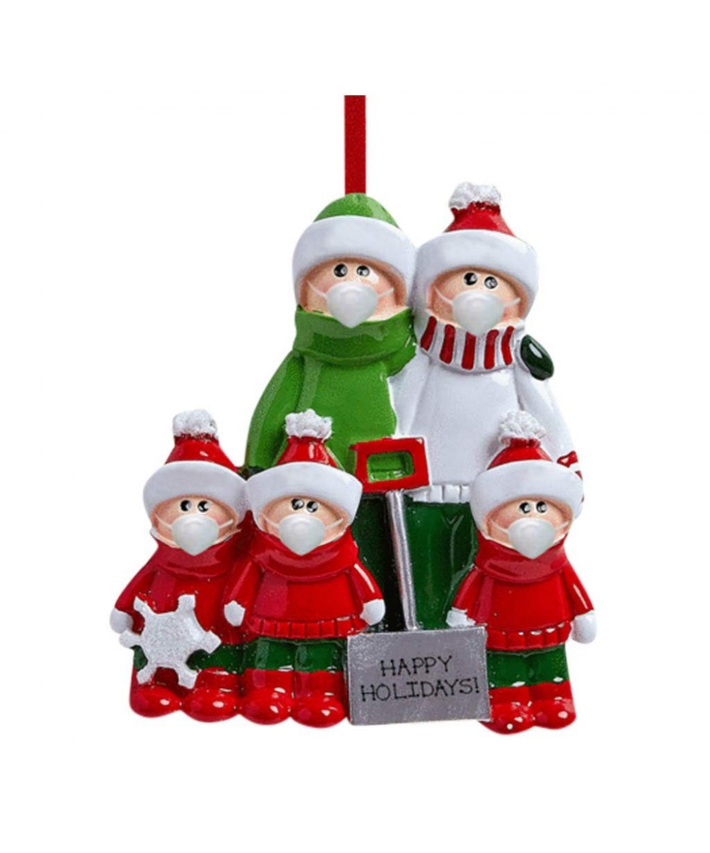 2020 Personalized Christmas Ornaments Family Christmas Decorating Set DIY Creative Xmas Gift with Facemask Hand Sanitizer Orn...