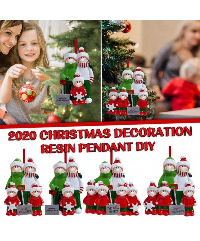 2020 Personalized Christmas Ornaments Family Christmas Decorating Set DIY Creative Xmas Gift with Facemask Hand Sanitizer Orn...