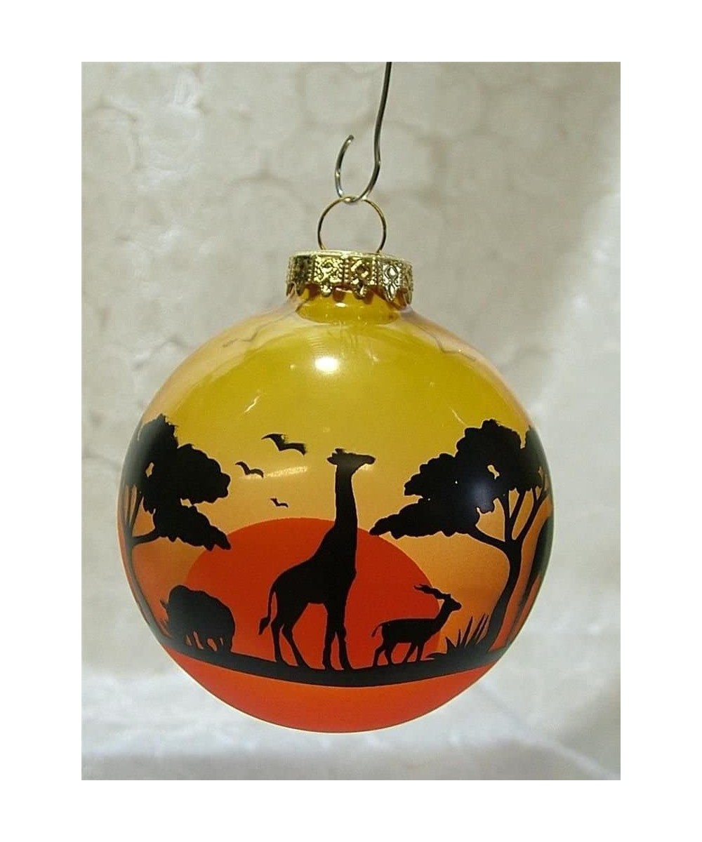 Glass Africa African Safari Bulb Animals Christmas Tree Ornament - CI11PE5MFRT $9.90 Ornaments