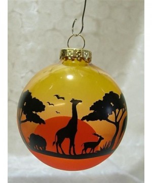 Glass Africa African Safari Bulb Animals Christmas Tree Ornament - CI11PE5MFRT $9.90 Ornaments