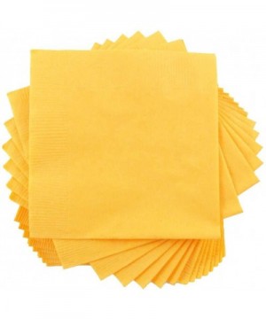 Medium Lunch Napkins - 6 1/2" x 6 1/2" - Yellow - 100/pack - Yellow - CZ180RMHNGD $14.70 Tableware