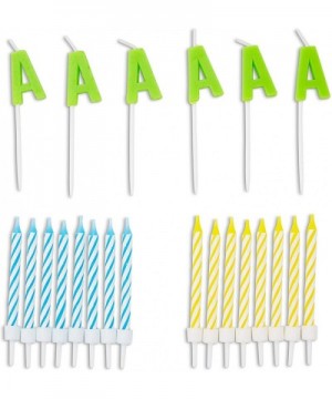 Letter A Birthday Cake Candles Set with Holders (96 Pack) - CD18SXGZ8CY $6.23 Cake Decorating Supplies