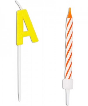 Letter A Birthday Cake Candles Set with Holders (96 Pack) - CD18SXGZ8CY $6.23 Cake Decorating Supplies